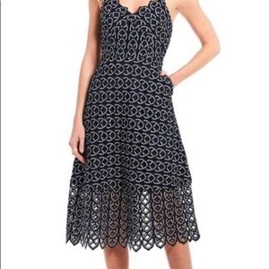 Gianni Bini Irma Scalloped A Line Cocktail Dress
